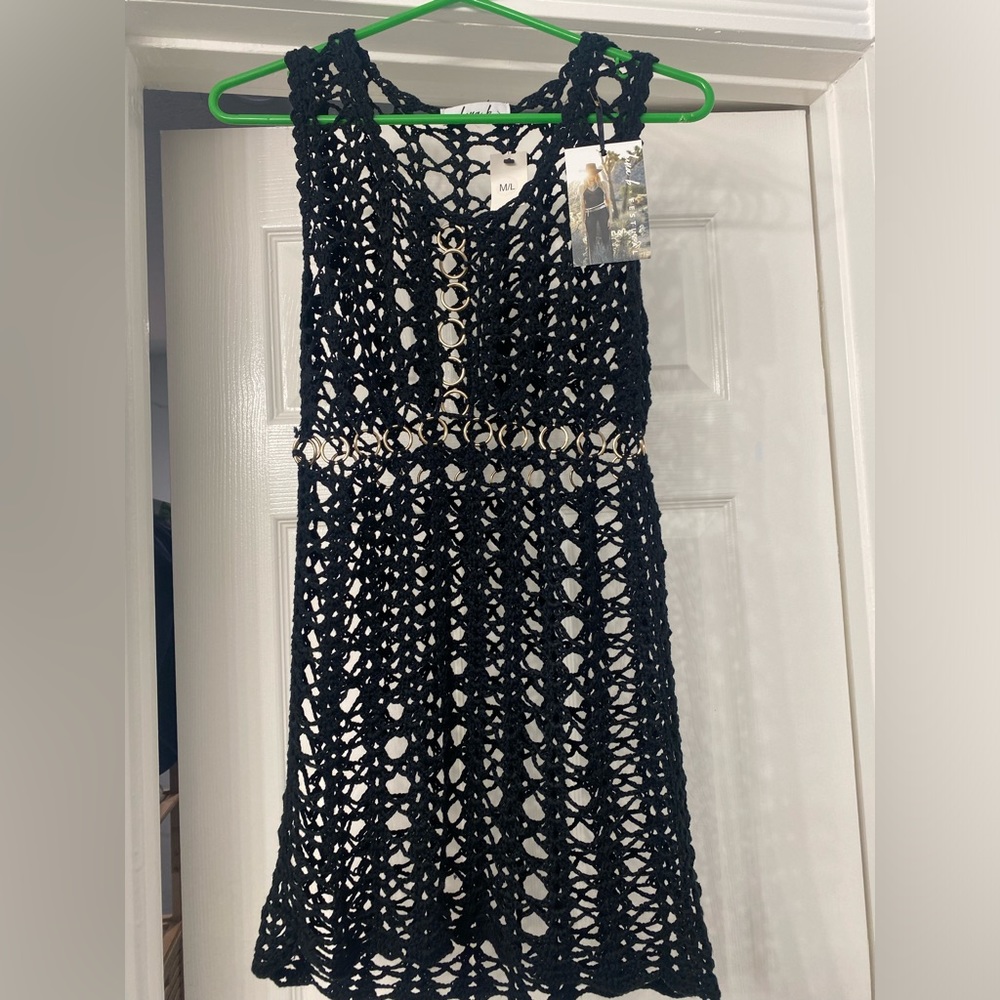 Black Crochet Dress